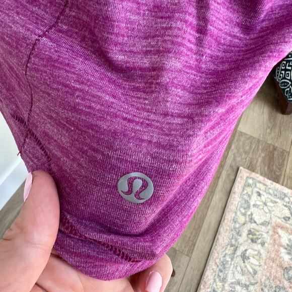 LULULEMON Women's What The Sport Tee In Heathered Regal Plum - Picture 7 of 10